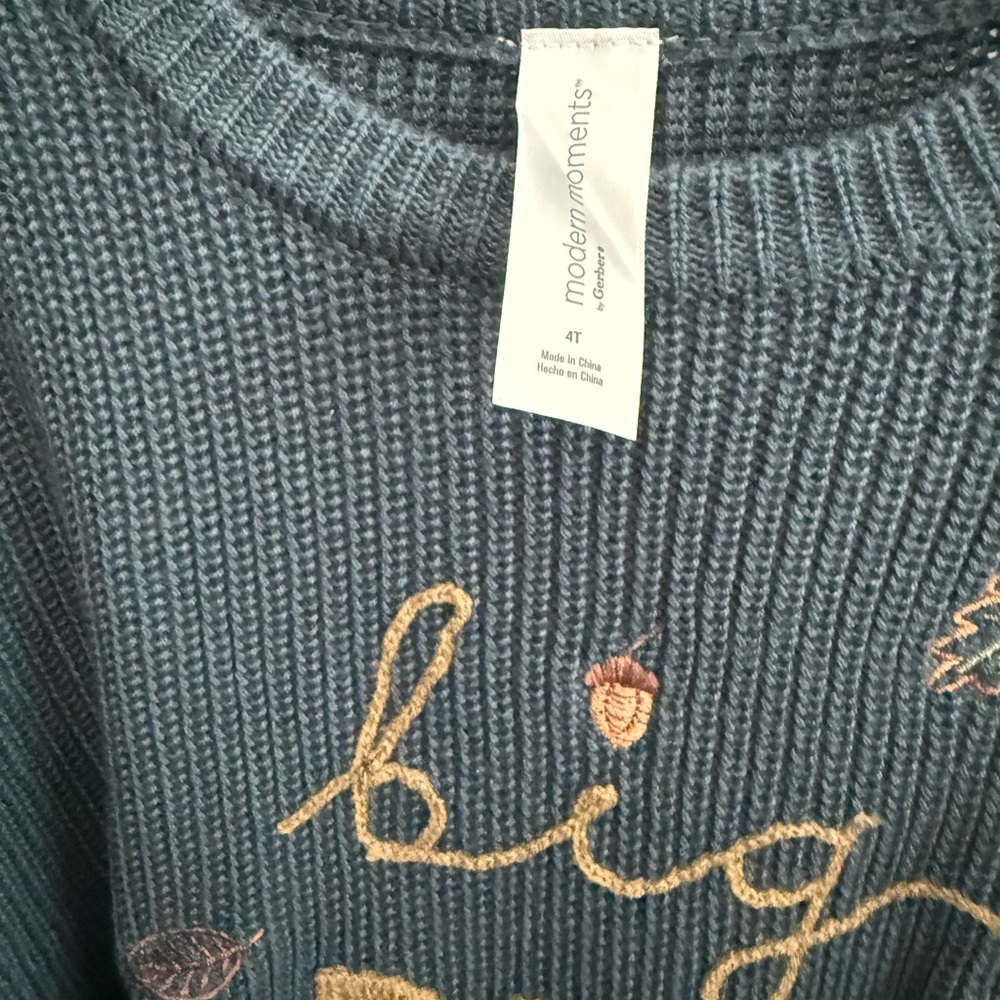 Big Bro Knit Sweater - Teal Blue - Picture 2 of 5